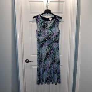 Floral Maxi Dress in Purple and Green